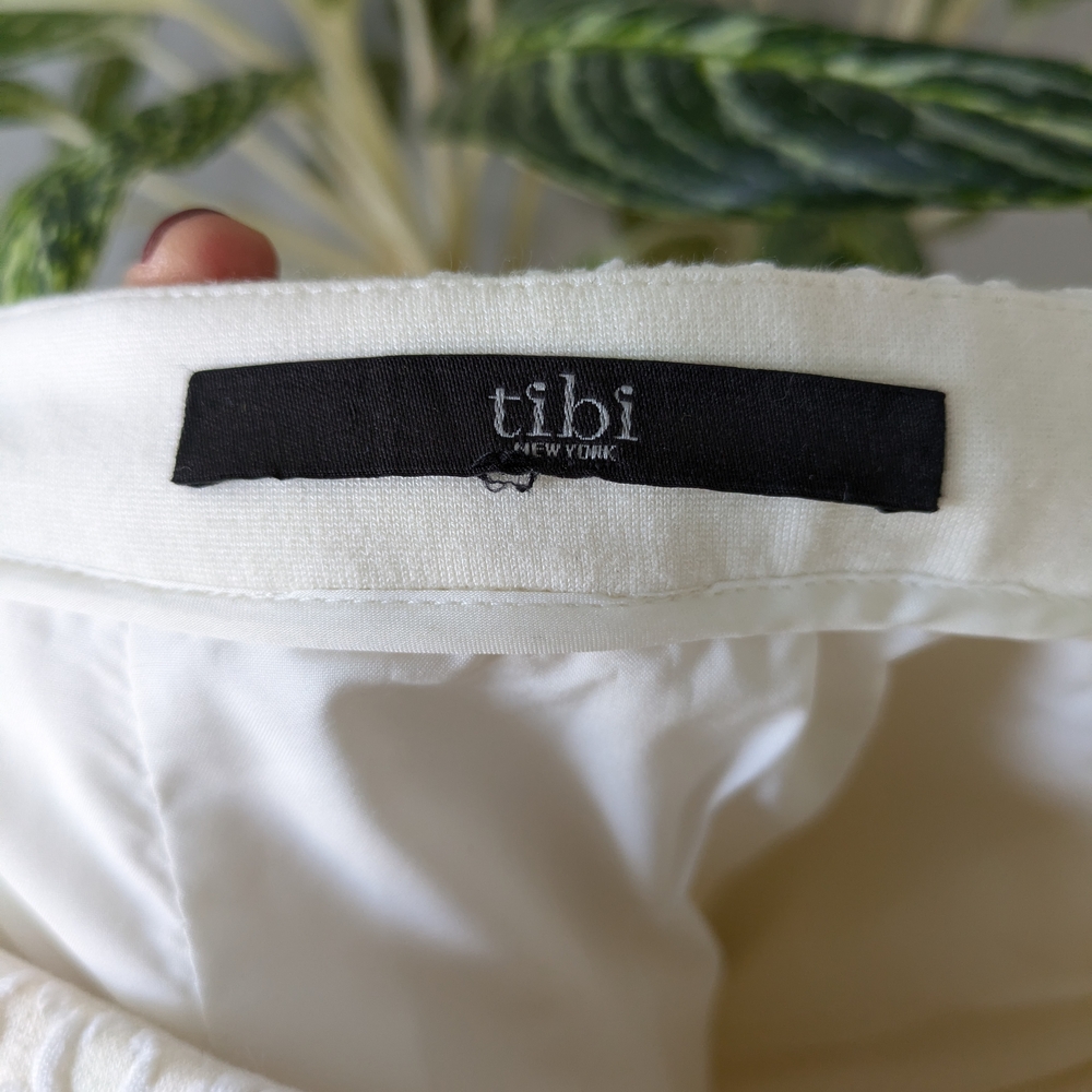 Tibi Asymmetrical White Textured Skirt - Picture 6 of 9